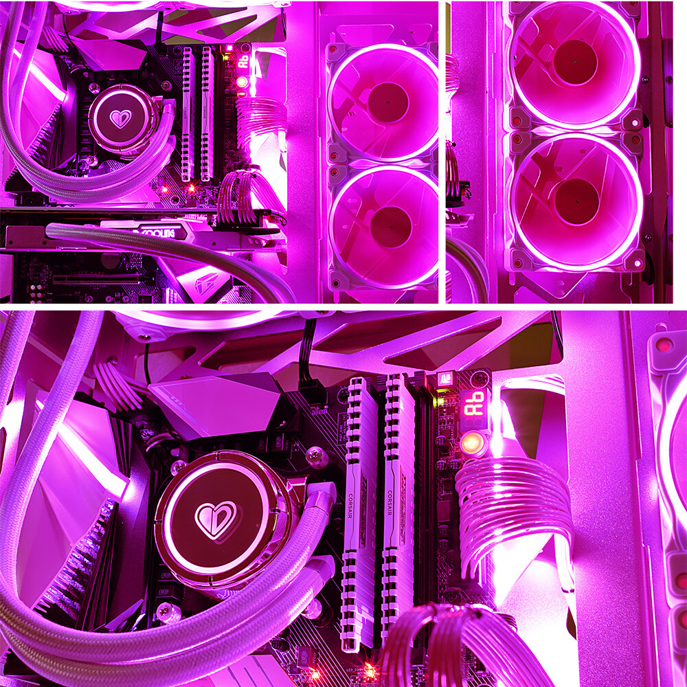 Ventilador para PC Rosado RGB - ID COOLING (ZF-12025-PINK)