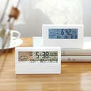 Reloj Alarma LED Transparente con reloj, humedad y termometro