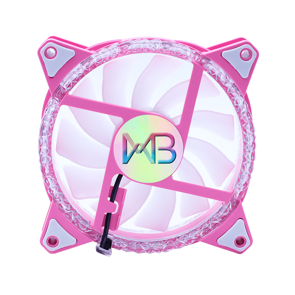 Ventilador para PC Rosado RGB - Wovibo (WOVIBO-3FANRGB)