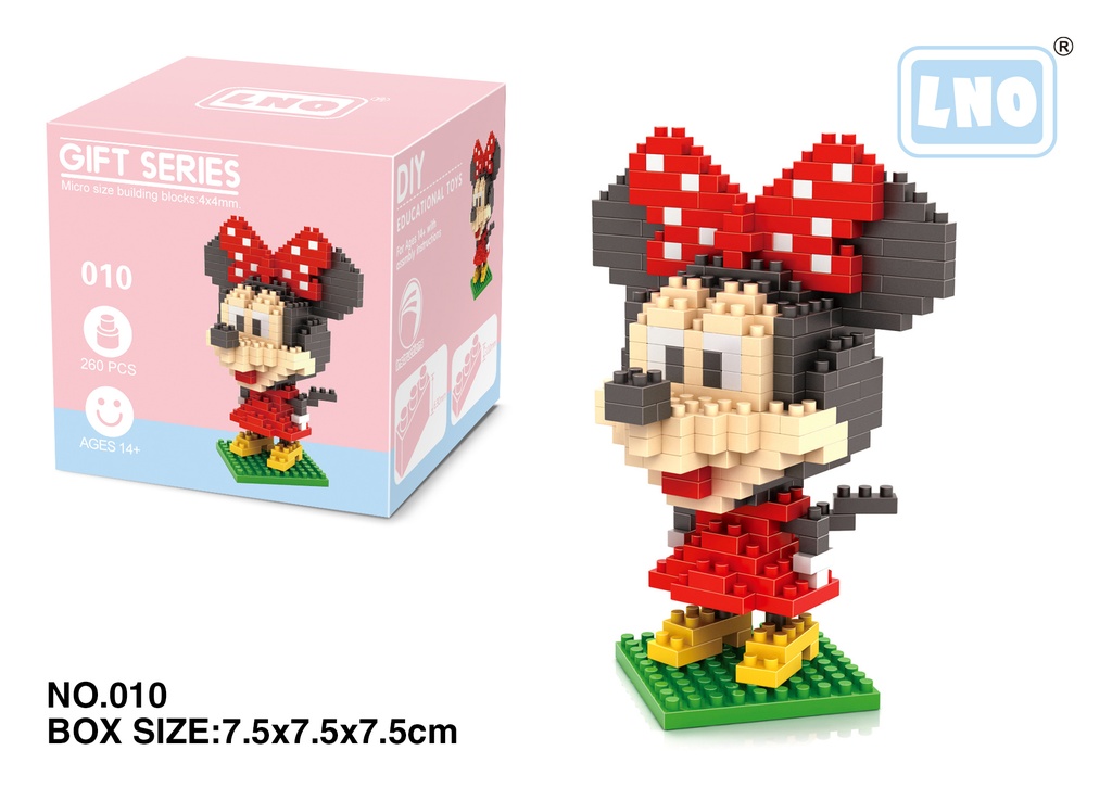 (Minnie) Micro bloques estilo lego de Mickey Mouse