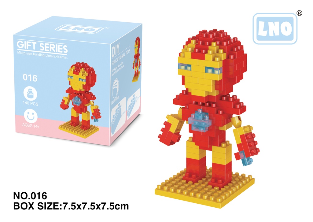 (Iron Man) Micro bloques estilo lego de Marvel