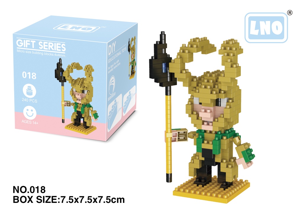 (Loki) Micro bloques estilo lego de Marvel