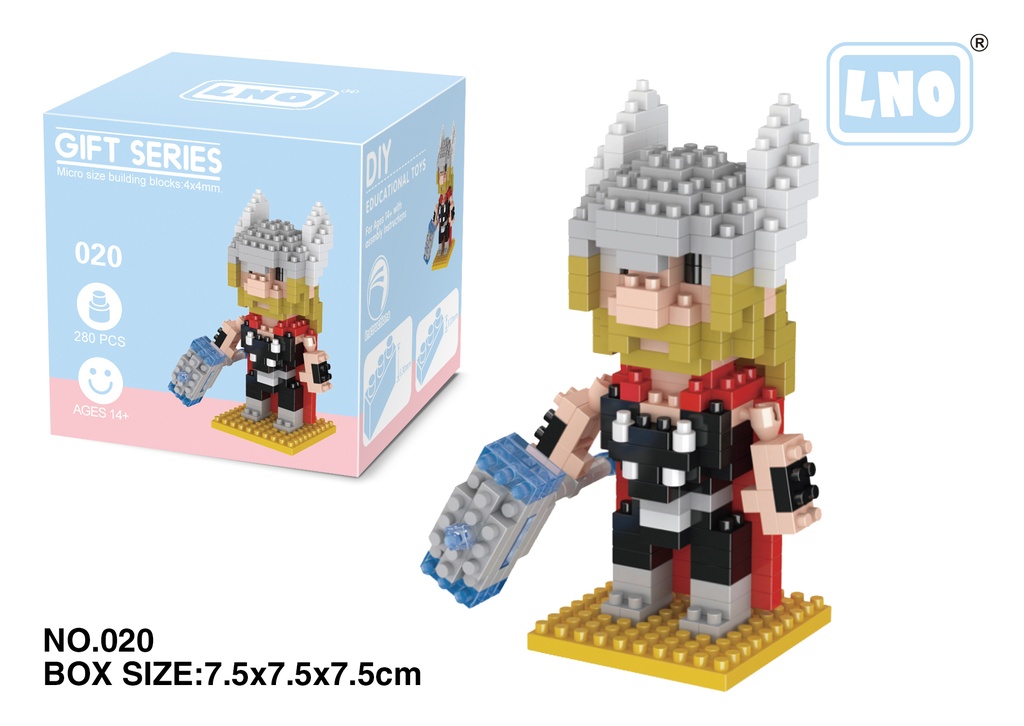 (Thor) Micro bloques estilo lego de Marvel