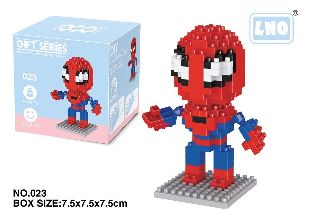 (Spider-Man) Micro bloques estilo lego de Marvel