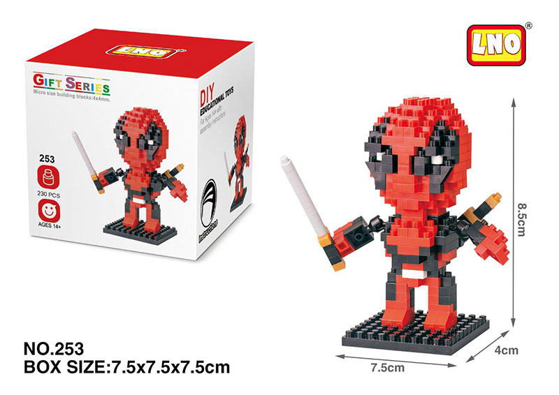 (Deadpool) Micro bloques estilo lego de Marvel