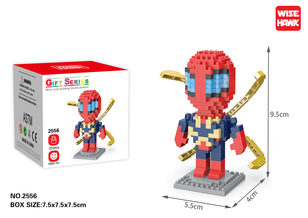 (Spider-Man Katana) Micro bloques estilo lego de Marvel