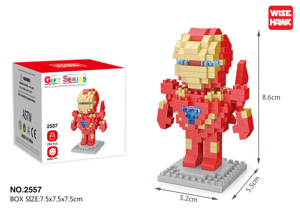 (Iron Man) Micro bloques estilo lego de Marvel