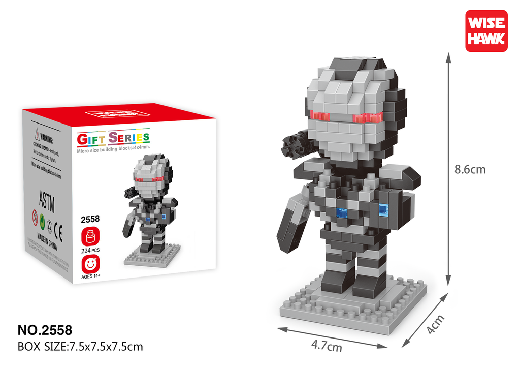 (War Machine) Micro bloques estilo lego de Marvel