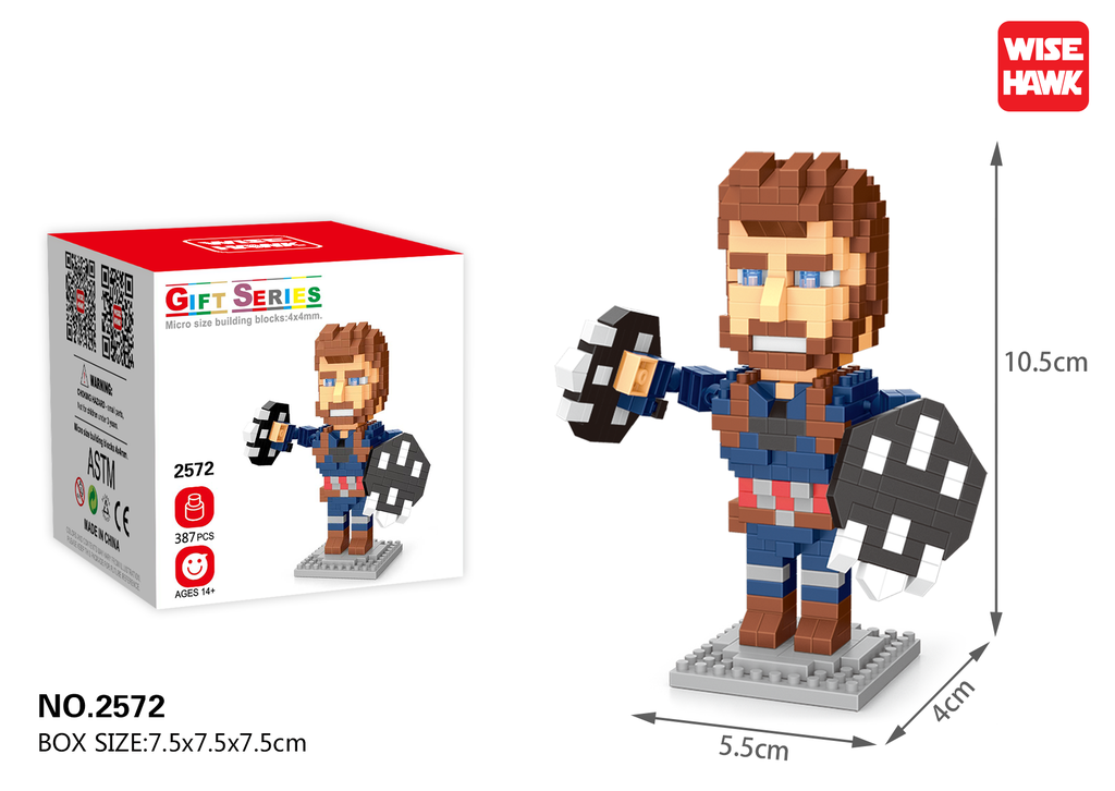 (Capitan America 2) Micro bloques estilo lego de Marvel