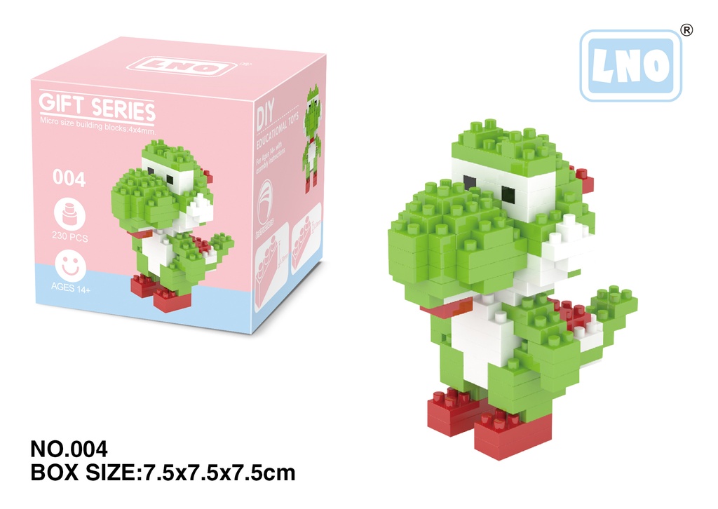 (Yoshi) Micro bloques estilo lego de Nintendo