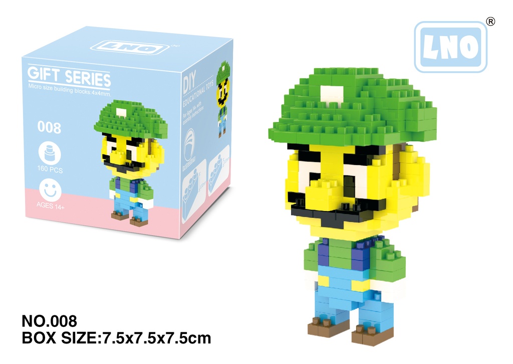 (Luigi) Micro bloques estilo lego de Nintendo