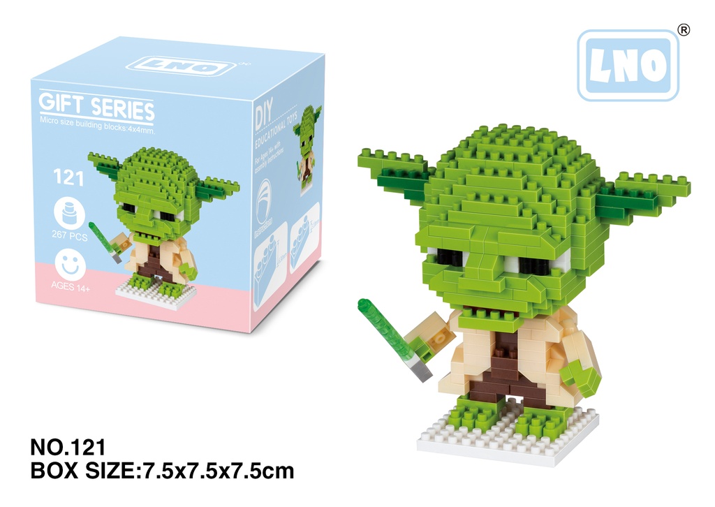 (Yoda) Micro bloques estilo lego de Star Wars, Disney