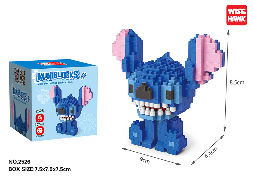 (Stitch Arriba) Micro bloques estilo lego de Lilo y Stitch,Disney