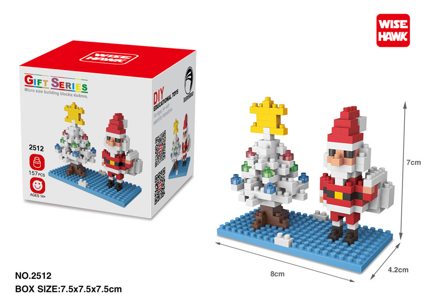 (Santa Arbol) Micro bloques estilo lego de Navidad