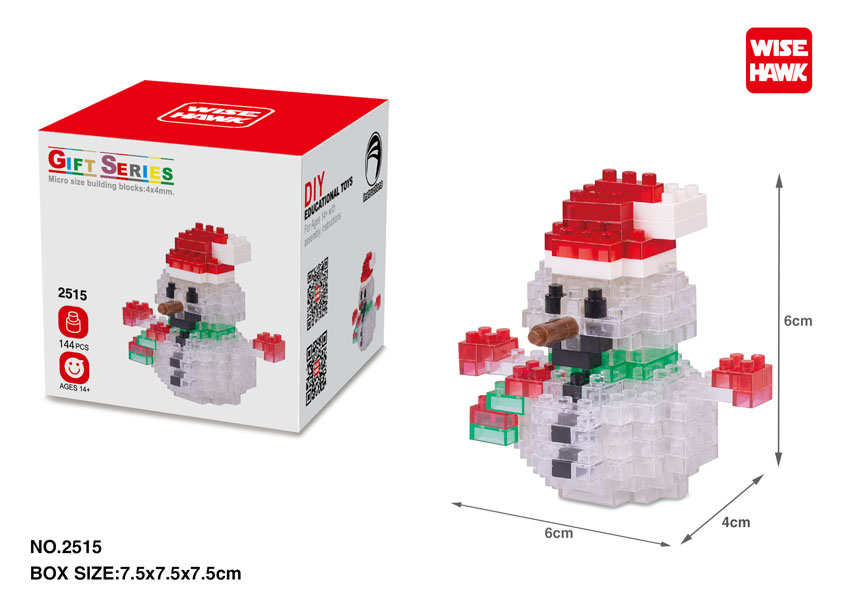 (Snowman) Micro bloques estilo lego de Navidad