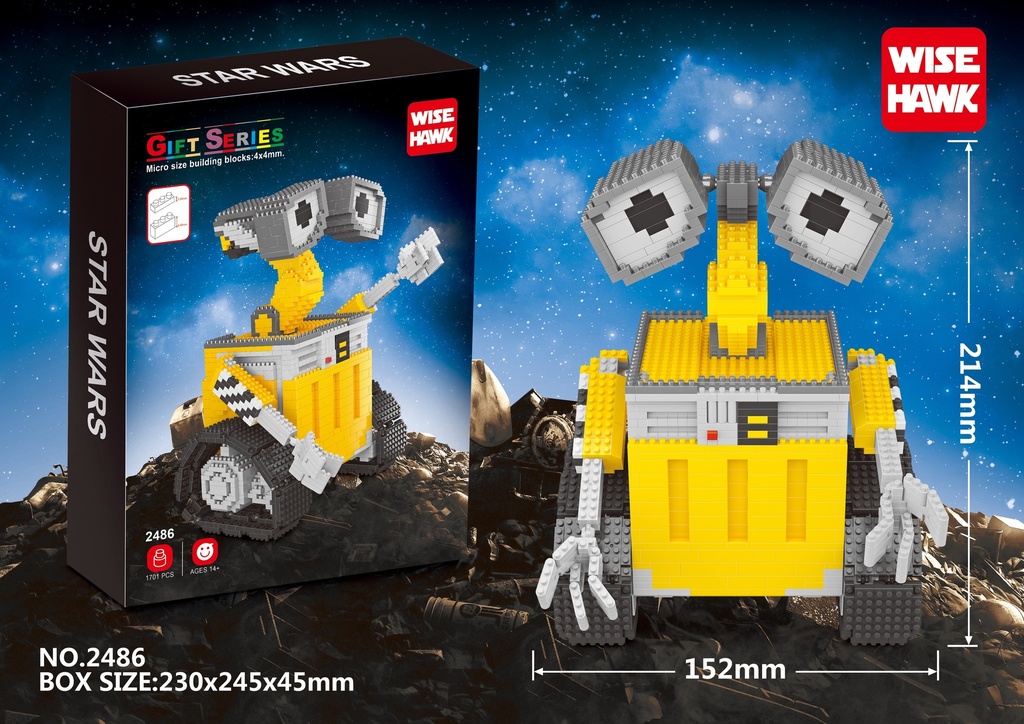 (Wall-E Grande) Micro bloques estilo lego de Disney,Pixar