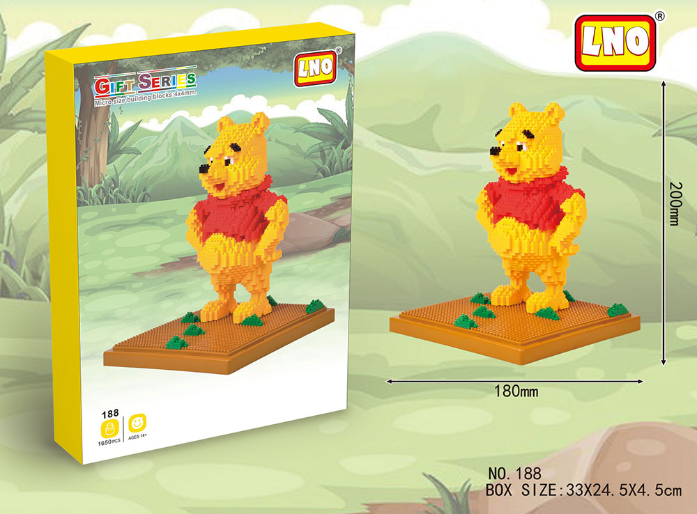 (Pooh Grande) Micro bloques estilo lego de Winnie the Pooh