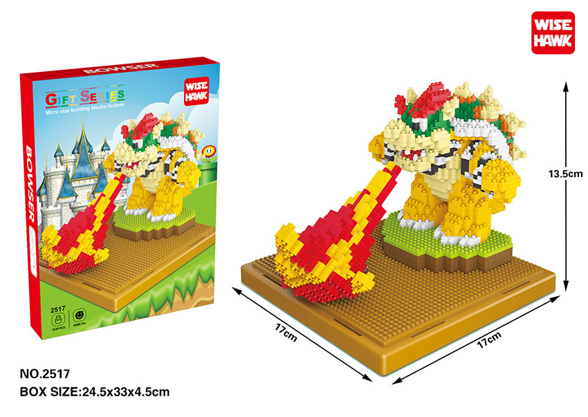 (Bowser Grande) Micro bloques estilo lego de Nintendo