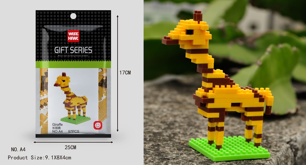 (Jirafa) Micro bloques estilo lego de Animal