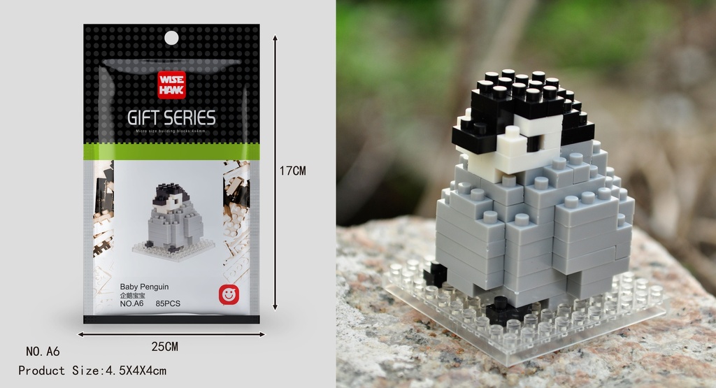 (Pingüino bebé) Micro bloques estilo lego de Animal