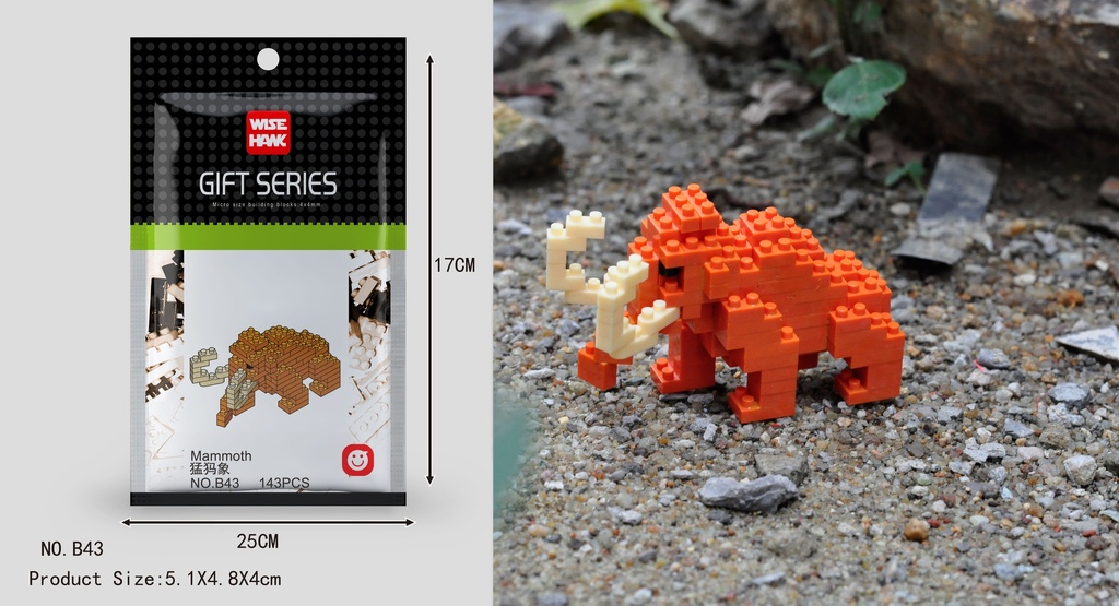 (Mamut) Micro bloques estilo lego de Animal