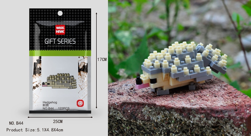 (Erizo) Micro bloques estilo lego de Animal