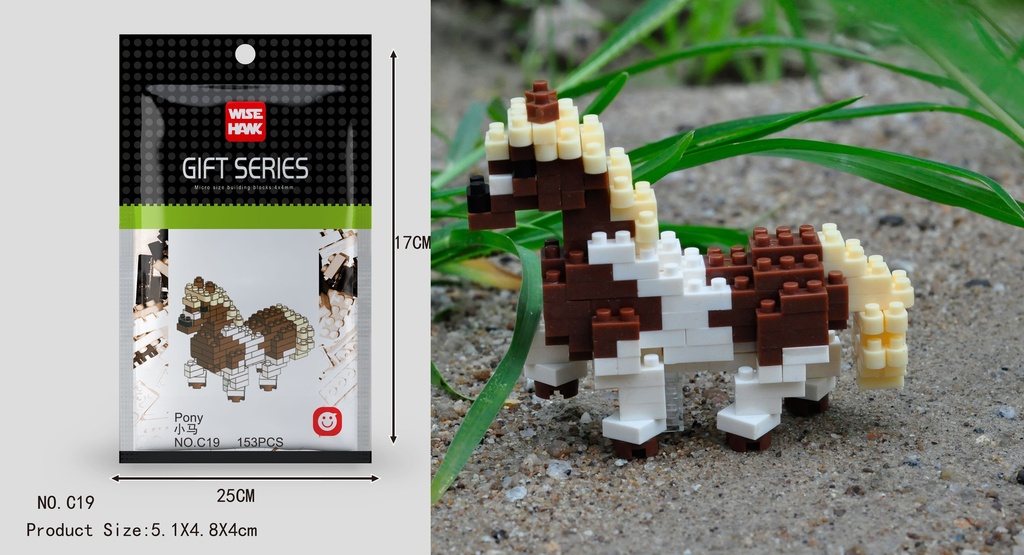 (Poni) Micro bloques estilo lego de Animal