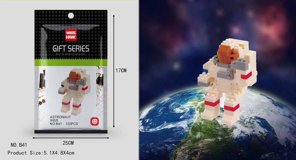 (Astronauta) Micro bloques estilo lego de Persona