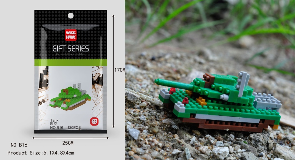 (Tanque) Micro bloques estilo lego de Vehiculo