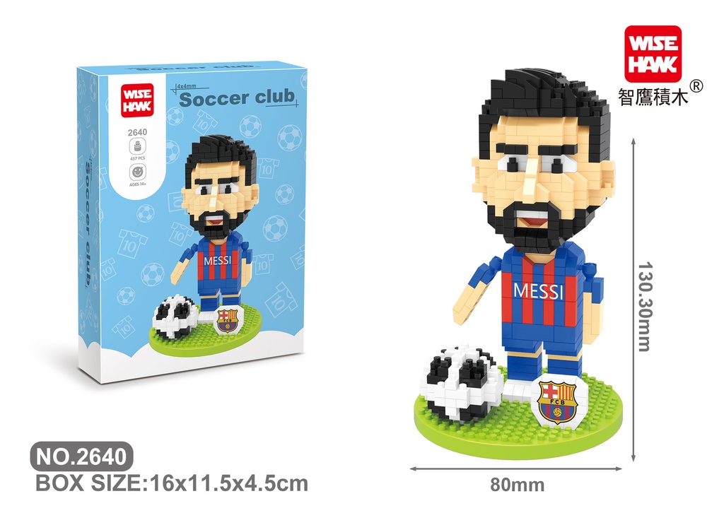 (Lionel Messi) Micro bloques estilo lego de Deporte,Futbol