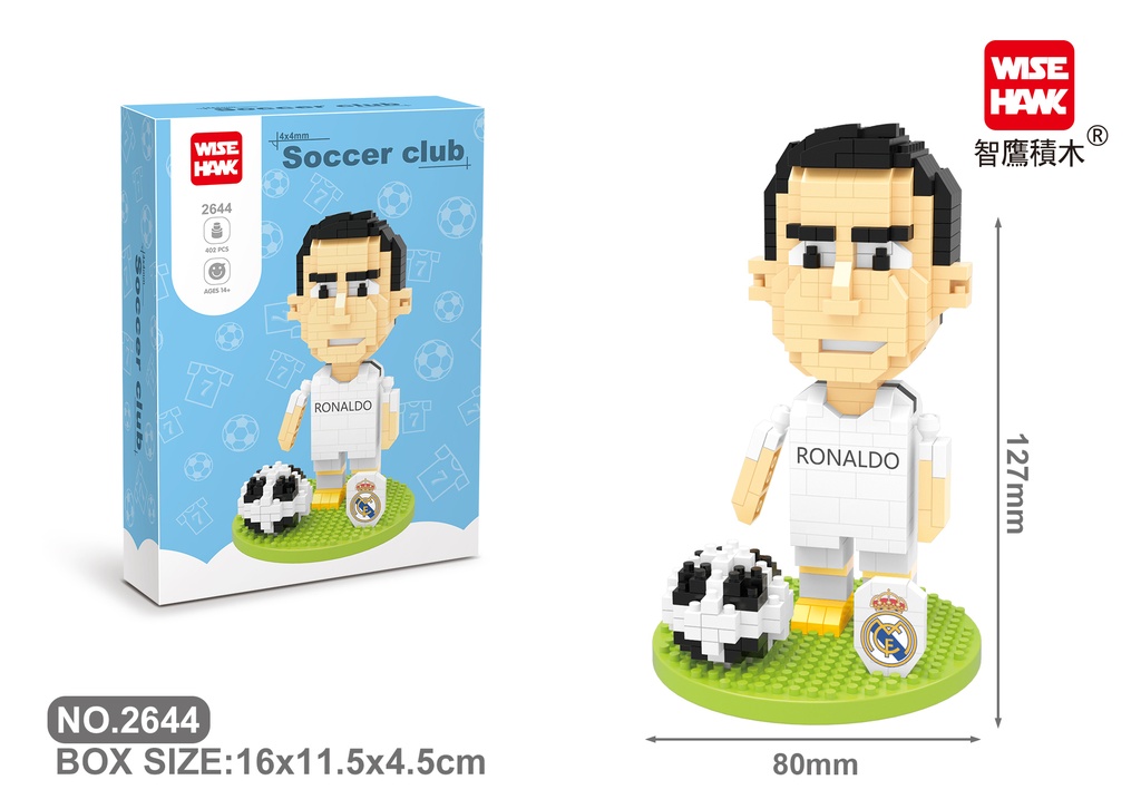 (Cristiano Ronaldo) Micro bloques estilo lego de Deporte,Futbol