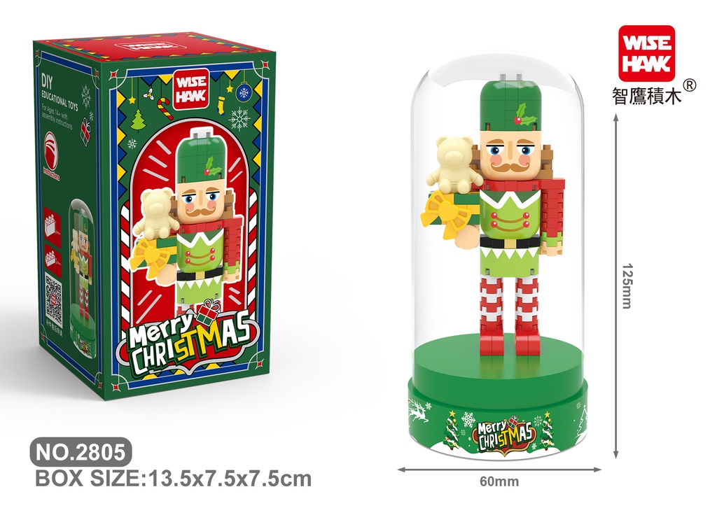 (Cascanueces de Navidad 4) Micro bloques estilo lego de Navidad