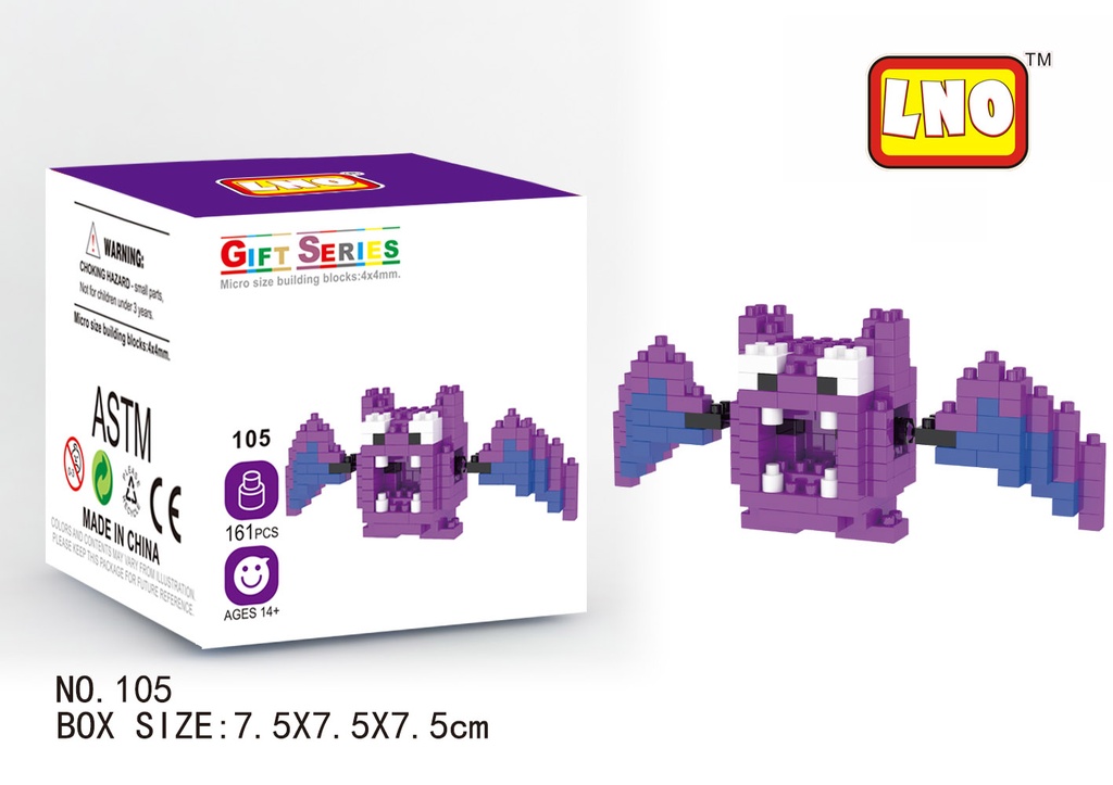 (Crobat) Pokemon Mini Nano Micro Block - LNO WiseHawk S Gen I