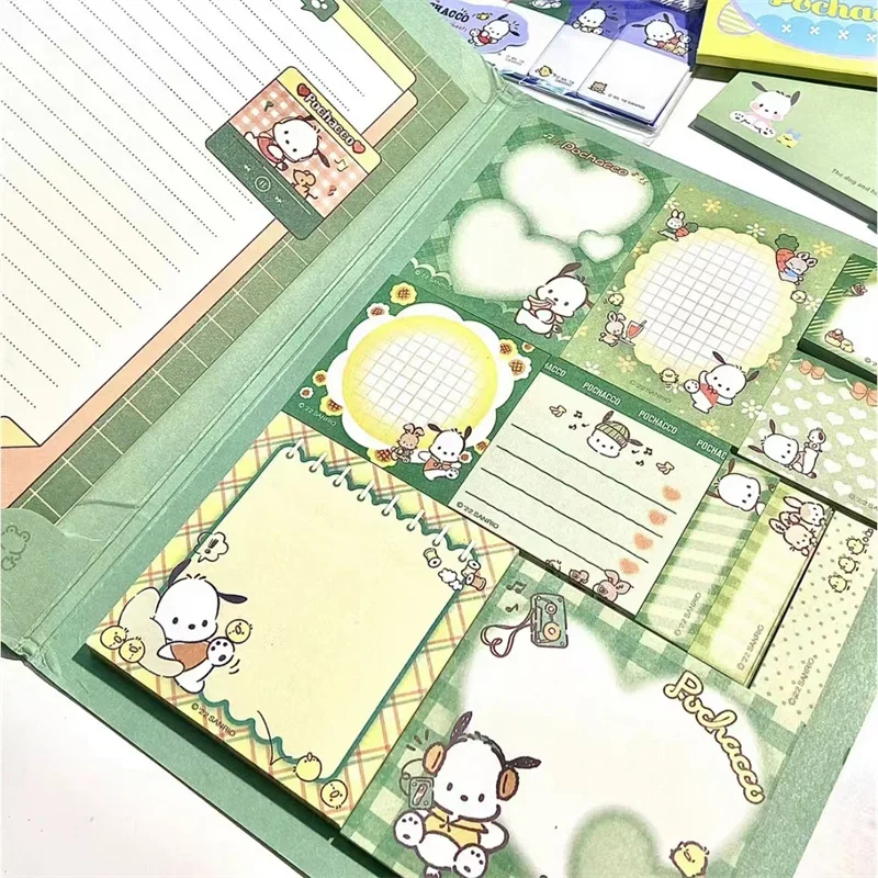 (Pochacco) cuaderno libreta y notas adhesivas sticky notes sanrio hello kitty estudiantil escolar oficina kawaii