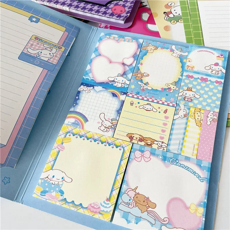 (Cinnamoroll) cuaderno libreta y notas adhesivas sticky notes sanrio hello kitty estudiantil escolar oficina kawaii