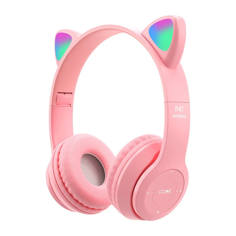 [P47M-000] Audifonos Inalambricos Bluetooth P47M Cute Oreja de Gato