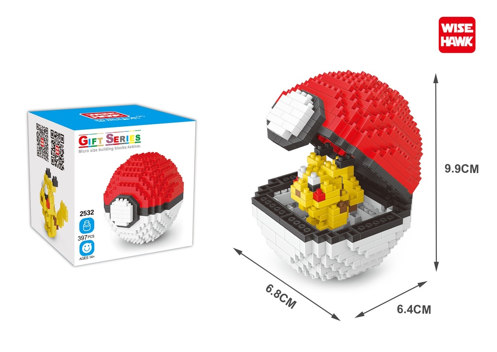 Pokeball y Nano Pokemon Micro Bloques - LNO