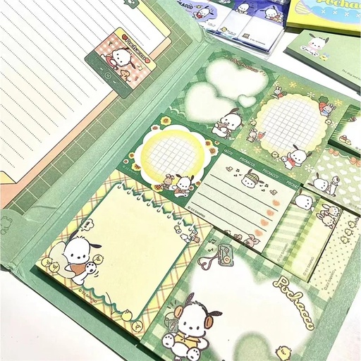 [SANR-00012] (Pochacco) cuaderno libreta y notas adhesivas sticky notes sanrio hello kitty estudiantil escolar oficina kawaii