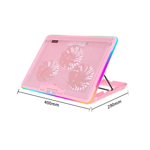 [ARVIN-00001] Stand Enfriador para Laptop RGB Rosa - Arvin