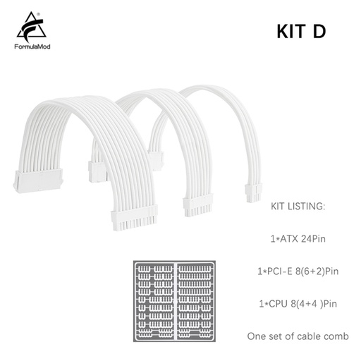 [FMOD-00001] Kit Cable ATX Blanco - FormulaMod