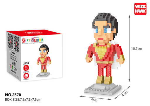 [LNO-02570] (Shazam) Micro bloques estilo lego de DC Comics