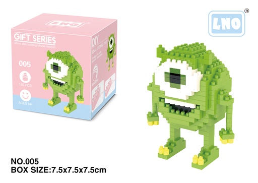 [LNO-00005] (Mike Wazowski) Micro bloques estilo lego de Disney,Pixar