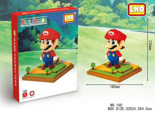 [LNO-00160] (Mario Grande) Micro bloques estilo lego de Nintendo