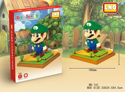 [LNO-00161] (Luigi Grande) Micro bloques estilo lego de Nintendo