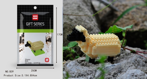 [LNO-00B39] (Oveja) Micro bloques estilo lego de Animal