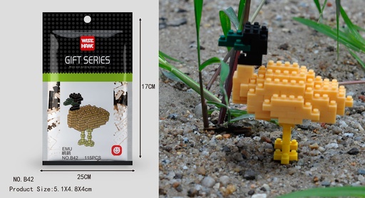 [LNO-00B42] (Emú) Micro bloques estilo lego de Animal