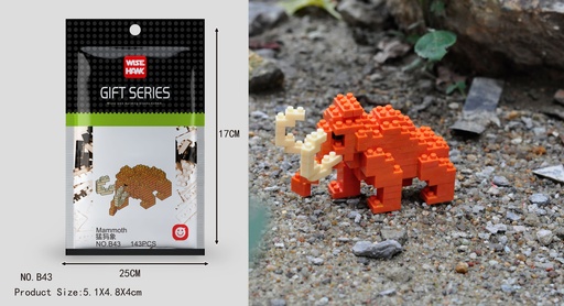 [LNO-00B43] (Mamut) Micro bloques estilo lego de Animal