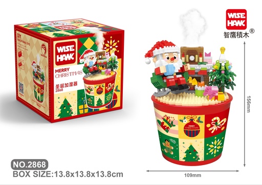 [LNO-02868] (Humidificador Navideño) Micro bloques estilo lego de Navidad